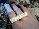 Anel Duplo - Glitter dourado